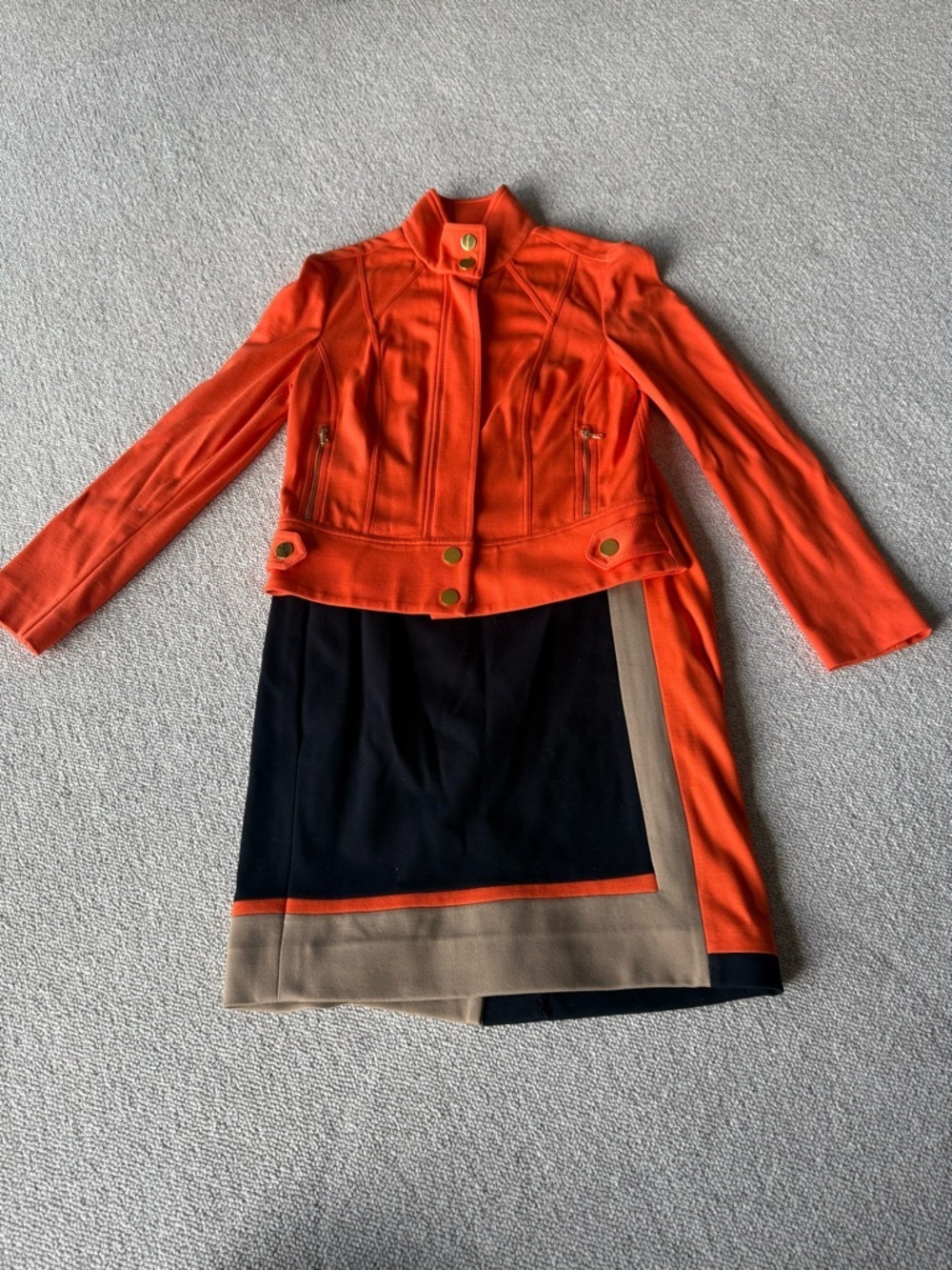 Carlisle Bright Orange Structured Moto Jacket